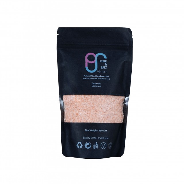 NATÜRLICHES ROSA HIMALAYA STEINSALZ (Gemahlenes Tafelsalz)